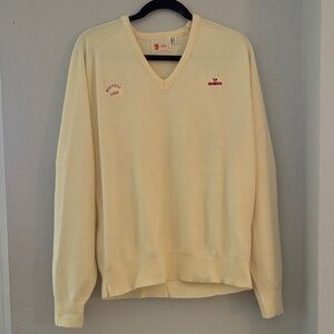 Vintage Cream V-Neck Sweater Wonder Bread
